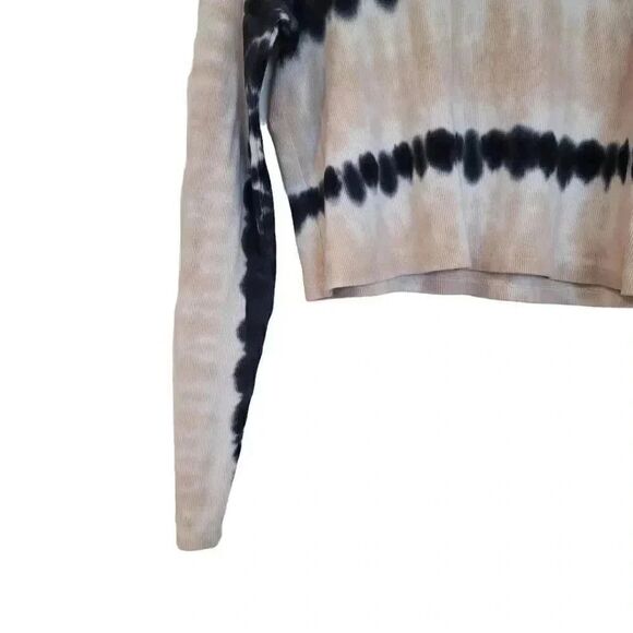 GB Giani Bernini Girl's Tan/Navy Cotton/Spandex Cropped Long Sleeve T-Shirt - Picture 9 of 9